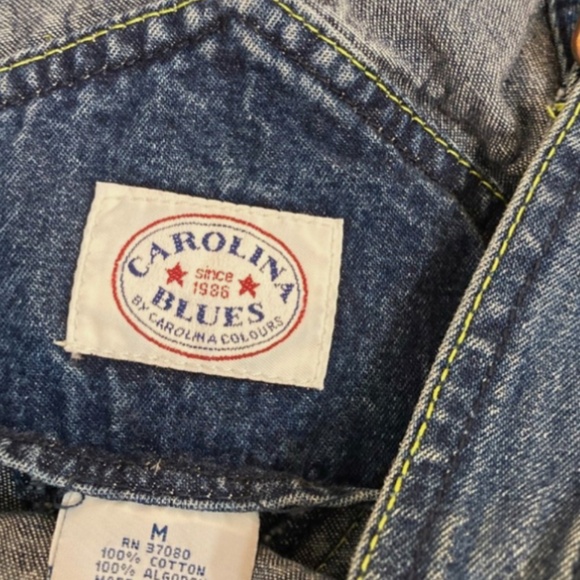 Carolina Blues womens blue denim Overalls size M - Picture 2 of 10
